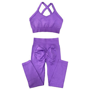 Women's Sportswear Contrasted Binding Overlap <b>Waist</b> Shorts <b>Leggings</b> Bra Athletic Tracksuit Set Activewear - Product Image 5