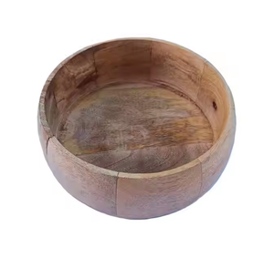 New Best Design Wood Salad Bowl Classic Handmade Bowl for Fruit Storage Home <b>Dinnerware</b> by cerescent crafts - Product Image 4