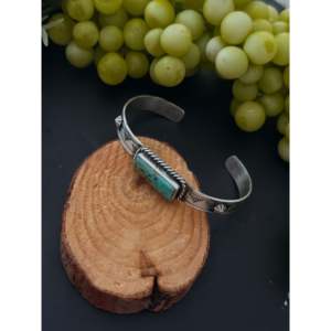 Rick Enriquez Kingman Turquoise & Sterling <b>Silver</b> Fashion <b>Cuff</b> <b>Bracelet</b> - Product Image 3