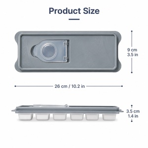 Bac à glaçons en silicone avec design flexible, réutilisable et écologique, moule de congélation facile à démouler pour les boissons - Product Image 4
