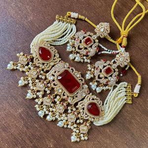 Premium Quality <b>Choker</b> <b>Necklace</b> Set For Women Beautiful Colours Perfect For Wedding, Party Wear <b>Indian</b> Traditional <b>Necklace</b> Set - Product Image 2