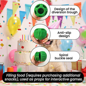 Juguete Masticable Interactivo y Ecológico para Perros, Regalo de Cumpleaños, Pelota Dispensadora de Golosinas de Silicona para Masticar - Product Image 5