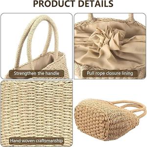 Fenben Túi đeo chéo đi lang thang bằng mây rơm cho nữ-túi xách đeo vai đi nghỉ mát đi biển - Product Image 3