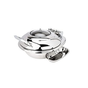 Safe use stainless steel chafing dish with fuel <b>holder</b> and water pan for even food warming and long buffet service - Product Image 1