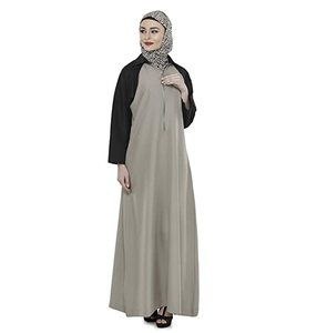 Solid Color Blank Long Sleeve <b>Islamic</b> Clothing Muslim Gown Women Abaya <b>Printed</b> Polyethersulfone Four Season Eid Wedding - Product Image 2