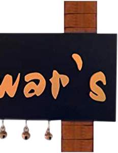 Placa de nombre de Pawar DE MADERA DE LA India Placa de nombre negra con letras doradas-Puerta DE OFICINA DE NEGOCIOS montada de 2 "x 8" - Product Image 6