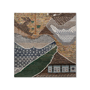 พรมไหมพรมผสมไหมไผ่สีน้ำตาลเบจ แมนชาฮ่า ลายแบบนามธรรม สำหรับตกแต่งบ้าน ห้องนั่งเล่น ทางเดิน รูปทรงสี่เหลี่ยมผืนผ้า สำหรับวัยรุ่น-Les-2868 - Product Image 1