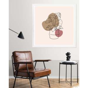 Marco Decorativo para Póster de Madera Natural de 100 x 100 cm, Blanco, con Logotipo Personalizable, Material de Lona y Pino para Exhibir Fotos - Product Image 4