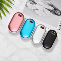 Chauffe-mains rechargeable USB mini, 3 niveaux de chauffe rapide, chauffe-mains électrique portable, 6000 mAh, réutilisable, max 60 ° Chauffe-mains C