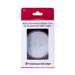 Custodia in bambù personalizzata Kaltun per gadget USB promozionale - Product Image 3