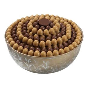 Cuenco de metal plateado adornado de lujo decorativo con cuenco de chocolate y dulces Premium perfecto para bodas y eventos elegantes - Product Image 6