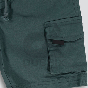 Custom Men's 100% Cotton Solid Casual Mid-Rise Cargo Shorts with Custom Logo Breathable & Quick Dry Summer Shorts - Product Image 3