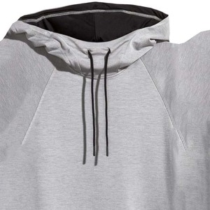 Vêtements pour hommes de couleur gris chiné grande taille débardeurs pour hommes 100% coton polyester respirant sans manches à capuche fermeture éclair - Product Image 5