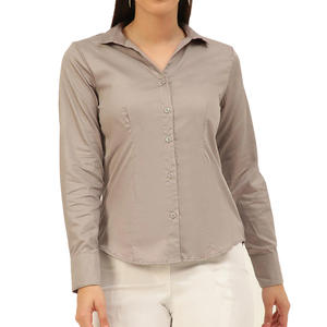 Camisa Casual Larga de Manga Larga de Primera Calidad para Mujer, con Detalle de Botones, que Combina Diseño Moderno y Practicidad - Product Image 1