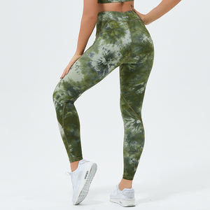GAF Custom Logo Print Ready Stock <b>High</b> Elastic Soft <b>Tight</b> Woman 2-Piece Plus Size Yoga Set Plaid Pattern Eco-Friendly Breathable - Product Image 2