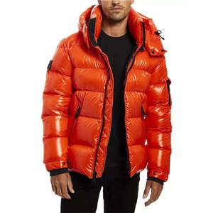 Casual Men Nonwoven Waterproof Windproof Hooded Jacket Stand Collar Zipper Closure Autumn <b>Winter</b> <b>Quilted</b> Puffer Coat Solid Front - Product Image 1