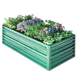 <b>Rectangle</b> new arrival galvanized metal outdoor garden plant & fruits guard raised bed kit <b>planter</b> box with customized finished - Product Image 1