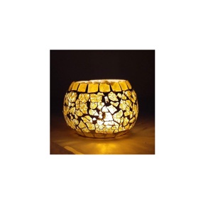 Velas de lujo Retro mosaico romántico boda fiesta decoración del hogar multi colores portavelas de vidrio para decoración interior - Product Image 1