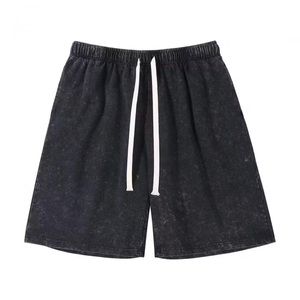 New Professional Acid Wash <b>Men</b> Customization Short Sets 100% Cotton French Terry T-<b>Shirt</b> And Shorts Custom Logo <b>For</b> <b>Men</b> - Product Image 3