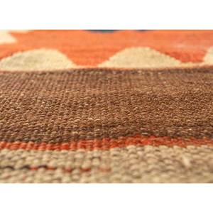 พรมขนสัตว์ทำมือขนาดใหญ่ Nayaab รูปทรงสี่เหลี่ยมผืนผ้า 9x12 ฟุต ลายเรขาคณิตสีแดงส้มคลาสสิก ทอแบบเรียบ สำหรับทางเข้าบ้าน-Paem-990 - Product Image 3