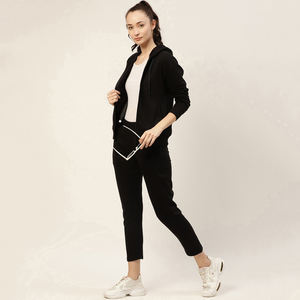 ชุดจ็อกเกอร์สำหรับผู้หญิงชุดวอร์มผ้าฟลีซนุ่มสำหรับใส่วิ่งปรับแต่งได้สำหรับฤดูหนาวสินค้ามาใหม่2024โลโก้ขนาดใหญ่พิเศษสีทึบ - Product Image 6