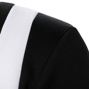 แจ็กเก็ตมีซิปรูดสำหรับผู้ชายเสื้อแจ็กเก็ตสีขาวสีดำลายเส้นแนวตั้งระบายอากาศได้แบบกำหนดเองผู้ผลิตขายส่ง - Product Image 4