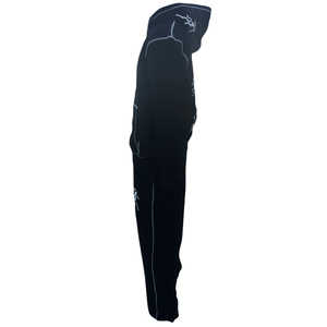 Pantalones de chándal con capucha de algodón para hombre con logotipo personalizado, conjunto de dos piezas, ropa de calle con estampado de farol, conjunto de chándal para correr con puntada en contraste - Product Image 3