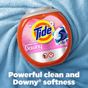 Cápsulas de detergente para ropa Tide Power PODs + Downy, 45 unidades, Soft Boosters + Aroma April Fresh - Product Image 4