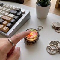 Mini jouet anti-stress coréen, testeur de commutateur mécanique, porte-clés, capuchon transparent lumineux, en plastique, personnalisé, pour cadeau de fête