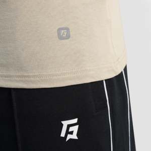 เสื้อยืดสีเบจเฮอริเทจสำหรับออกกำลังกายในยิม ชุดยิมนาสติก - Product Image 5