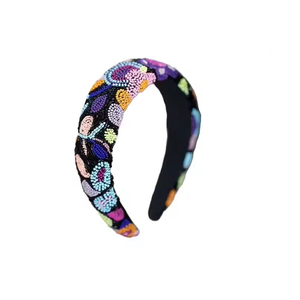 Elegant Handwoven Beaded Hairband Stylish Embroidery <b>Headband</b> Heart Detail High Quality Accessory - Product Image 4