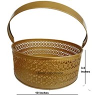 Panier cadeau élégant en fil de métal enduit de poudre noire panier de rotin dernier modèle arrivée matériel en bambou prix de gros