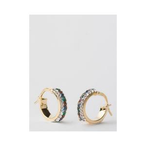 Aros Redondos de Alta Calidad al por Mayor, Cristales Amarillos Coloridos de 10 mm, Chapados en Oro de 18 Quilates, Plata de Ley 925 - Product Image 2