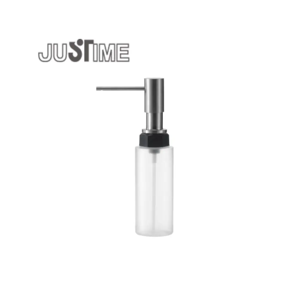 JUSTIME Dispenser di sapone da appoggio in acciaio inossidabile da 360ml semplice ed elegante