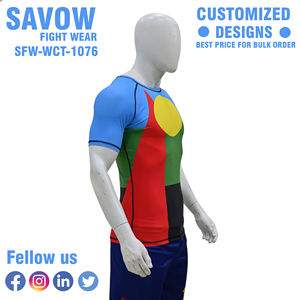 เสื้อรัดกล้ามเนื้อแบบขายส่ง OEM ผลิตตามสั่งสำหรับผู้ชาย MMA BJJ ฝึกซ้อมในยิม เสื้อแขนยาวป้องกันรังสียูวี เสื้อสำหรับเล่นเซิร์ฟ - Product Image 6