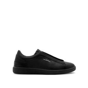 For Margot Laceless <b>Sneakers</b> Lightweight Casual Walking Shoes <b>Black</b> Genuine Leather Upper Rubber Outsole - Product Image 1