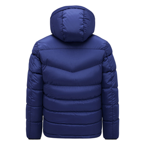 Hecho en fábrica 2025 acolchado cálido hombres cortavientos impermeable manga larga chaqueta acolchada soporte cremallera burbuja Puffer con capucha - Product Image 2