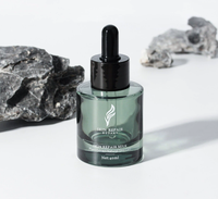 Botol Tetes Kaca Hijau 15ml 30ml dengan Cetak Logo Kustom, Kemasan Serum Kosmetik dan Minyak Esensial Alas Tebal untuk Merek