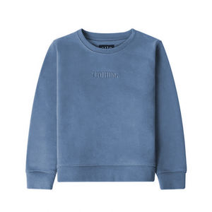 Dear-Lover mujer 290 Gsm Sudadera de cuello redondo de gran tamaño LOGO personalizado pulóver tejido acanalado insignia frontal decoración para invierno - Product Image 6