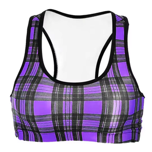 Sujetador deportivo de sublimación personalizado para mujer Sujetador deportivo transpirable de soporte medio sin costuras Sujetador deportivo de alta calidad para mujer - Product Image 6