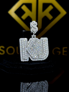 Colgante Hip Hop con nombre personalizado, colgante Hip Hop con nombre personalizado para hombre, colgante Moissanite, joyería Hip Hop Ice Out - Product Image 3