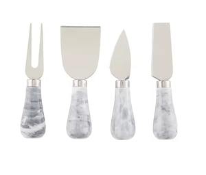 Ensemble de couteaux à manche en marbre et à lame en acier inoxydable pour les fêtes à la maison Ustensiles de cuisine étonnants Taille personnalisée - Product Image 1