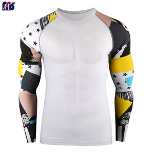Protège-rougeurs à manches longues en spandex pour hommes Protège-rougeur à compression pour hommes Top imprimé sublimé Meilleure qualité à la mode - Product Image 2