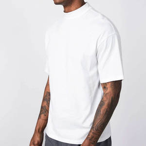 เสื้อยืดคอกลมสำหรับผู้ชายผ้าฝ้าย100% หนาขนาดใหญ่300 GSM รุ่นใหญ่พิเศษ - Product Image 3