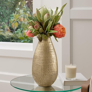 Vase à fleurs en métal couleur or Design de qualité supérieure Décoration de maison luxueuse pour de superbes arrangements floraux - Product Image 6