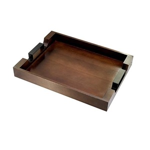 Plateau à café rectangulaire en Offre Spéciale Vaisselle décorative Plateau de service en bois véritable Acacia Fournitures d'usine Offre Spéciale Plateau en bois - Product Image 2