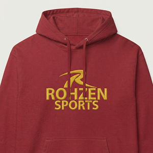 Sweat-shirt à capuche pour homme Rohzen Sports, personnalisé en gros, logo brodé, couleur unie, coton, coupe classique, vêtements décontractés - Product Image 4