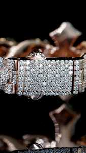 Pulsera Cruzada Chapada en Rodio con Diamantes Moissanite VVS, Plata de Ley 925, Estilo Hip Hop, Unisex, para Uso Diario - Product Image 3