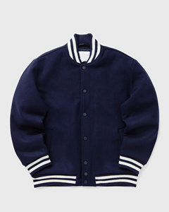Logo personnalisé de haute qualité 100% coton solide couleur marine Varsity vestes pour hommes surdimensionné vintage lettre broderie manteau de baseball - Product Image 5