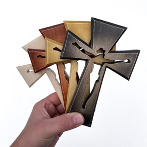 Vente en gros de bois naturel sainte croix spirituelle en bois holycross religieux catholique et chrétien autel fournitures - Product Image 6